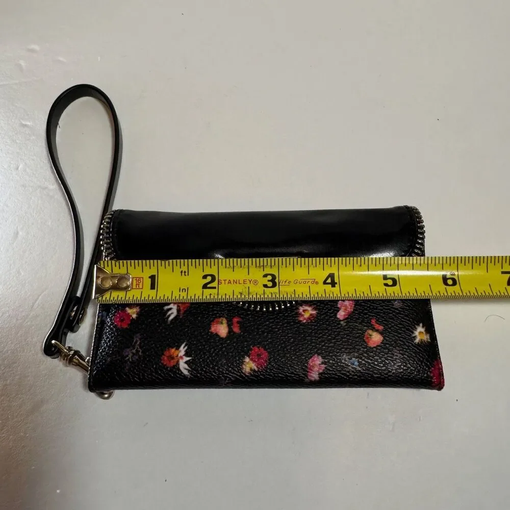 Rebecca Minkoff Case-Mate Leather Floral iPhone 6 Plus Wallet Wristlet Case Blk